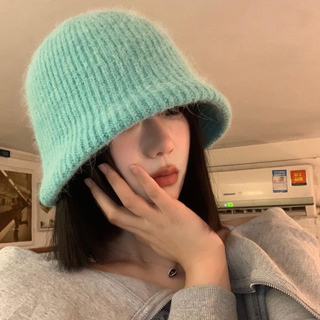 Plain Hat Cloche Knit