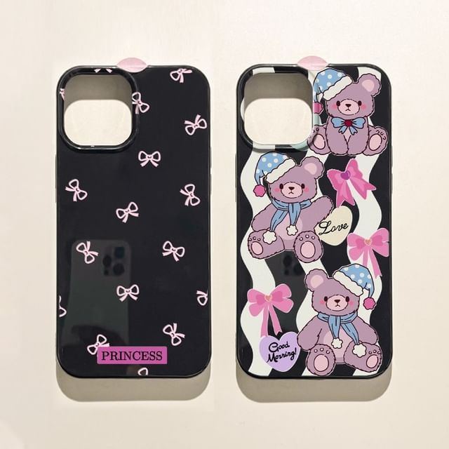 / Case Phone Bow Bear