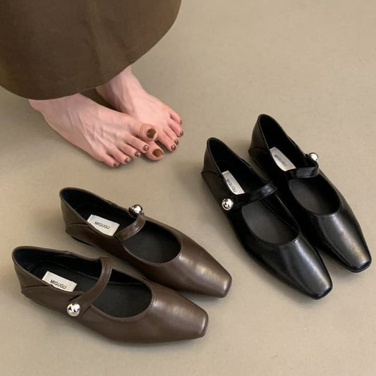 Mary Square Flats Toe Jane