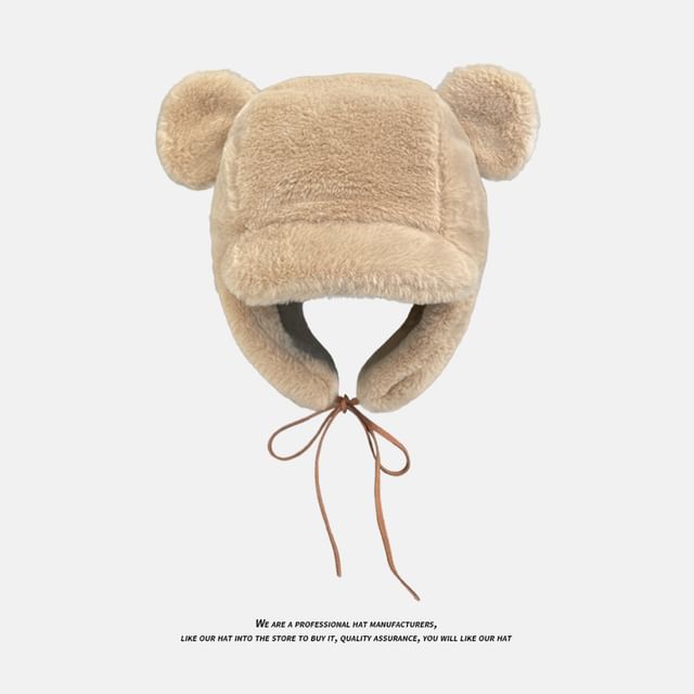 Hat Trapper Chenille Ear Bear