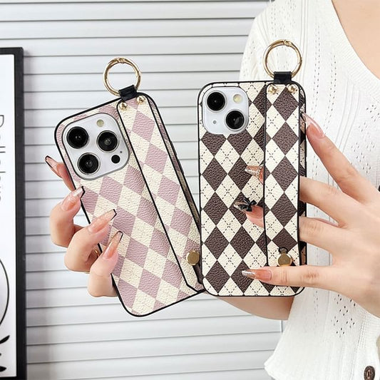 Phone Case Strap Argyle