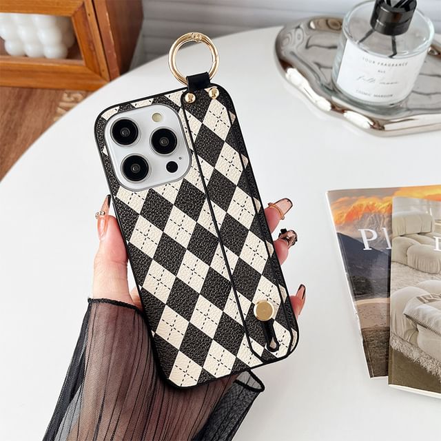Phone Case Strap Argyle