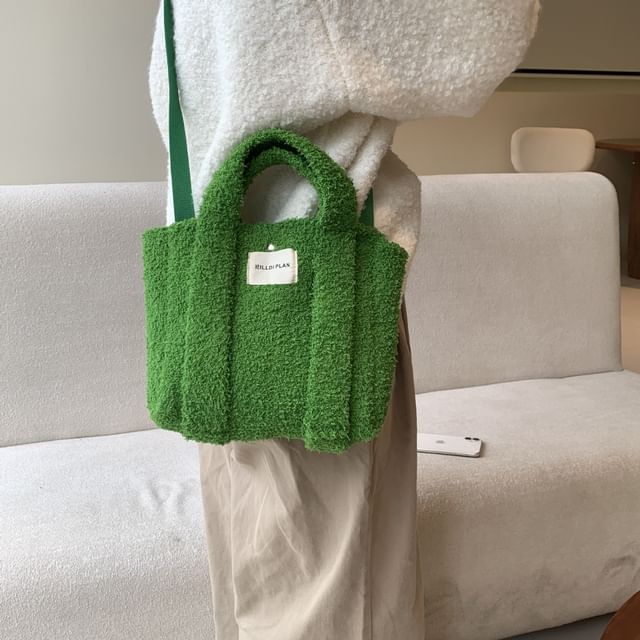 Bag Crossbody Plain Tote Fleece