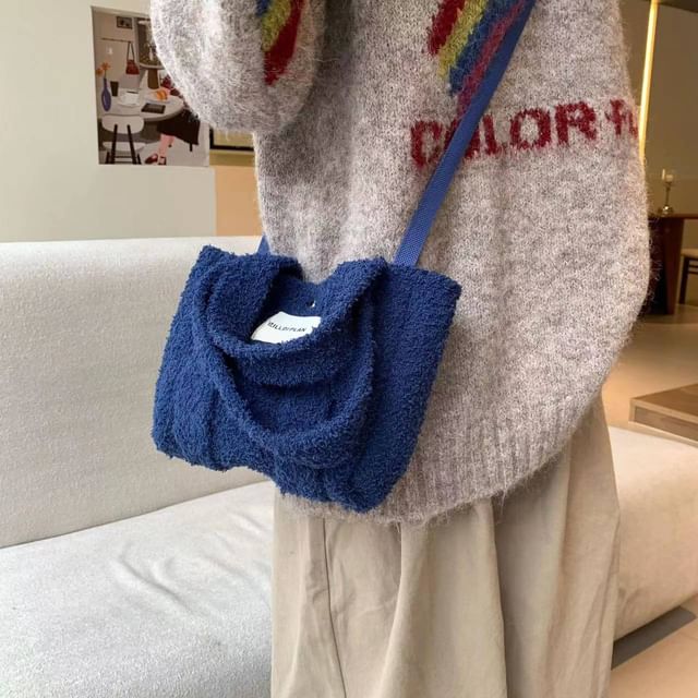 Bag Crossbody Plain Tote Fleece