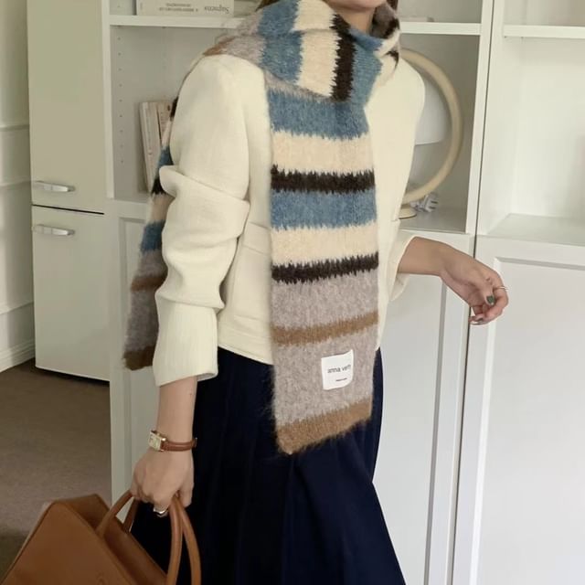 Scarf Striped Knit