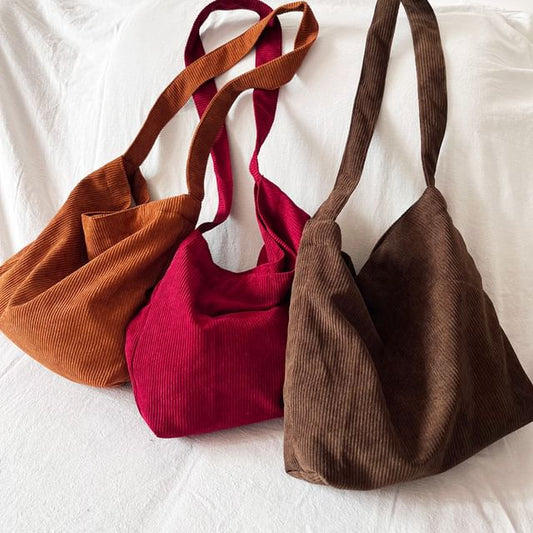 Corduroy Bag Plain Crossbody