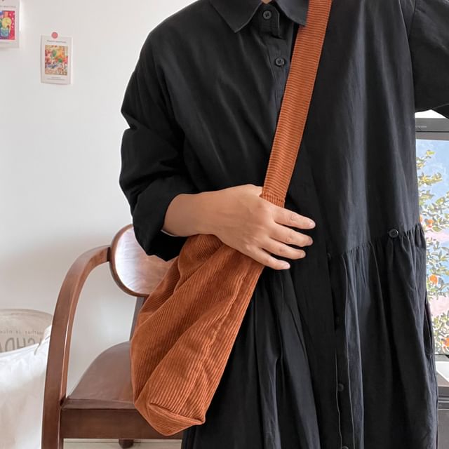Corduroy Bag Plain Crossbody
