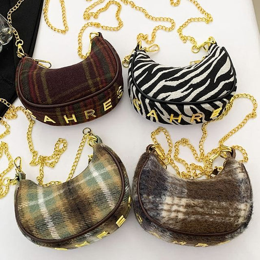 Crossbody Bag Strap Chain Patterned