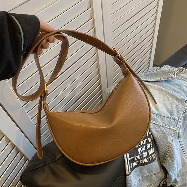 Faux Leather Crossbody Bag