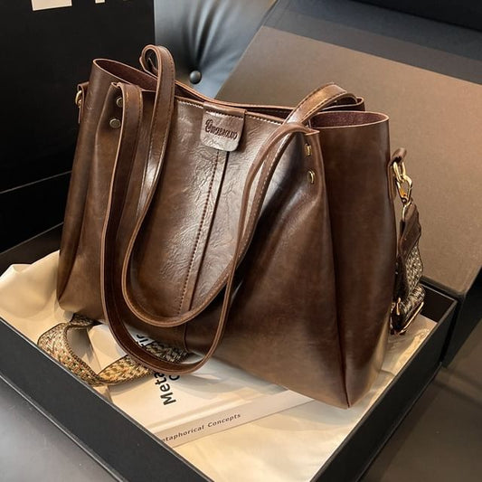 Faux Leather Bag Tote