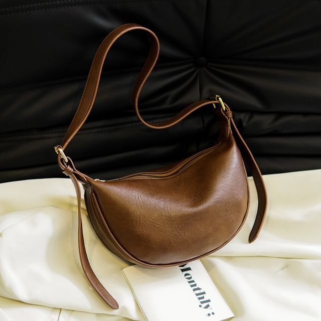 Faux Leather Crossbody Bag