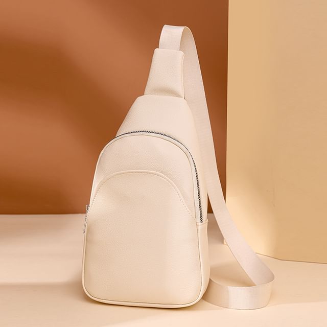 Bag Faux Plain Sling Leather