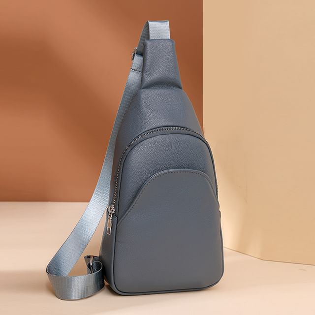 Bag Faux Plain Sling Leather