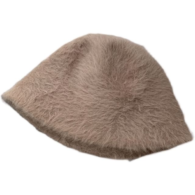 Fluffy Bucket Hat Plain