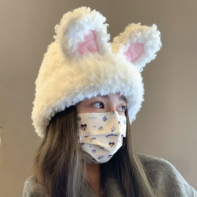 Ear Chenille Hat Rabbit