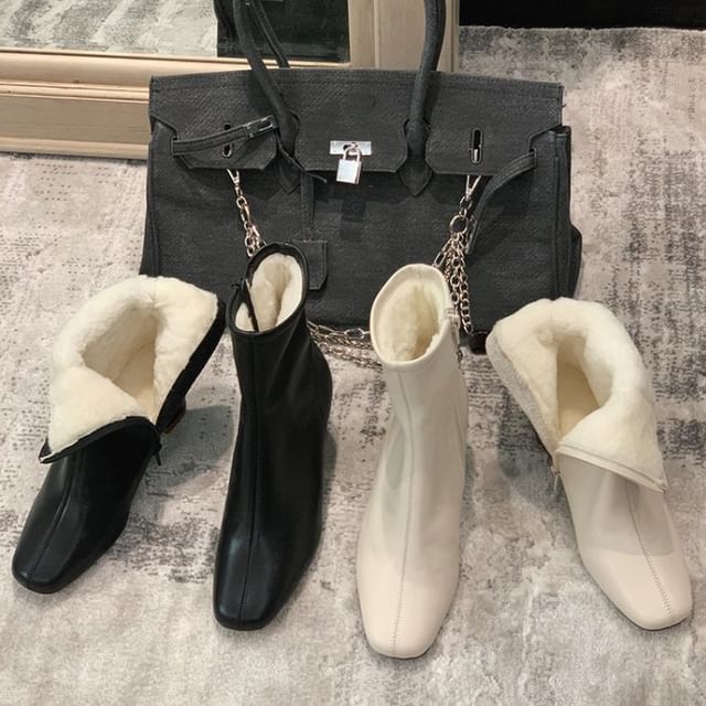 Heel High Boots Lined Fleece Short