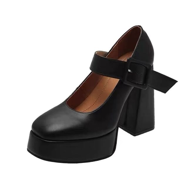Mary Pumps Heel Jane High
