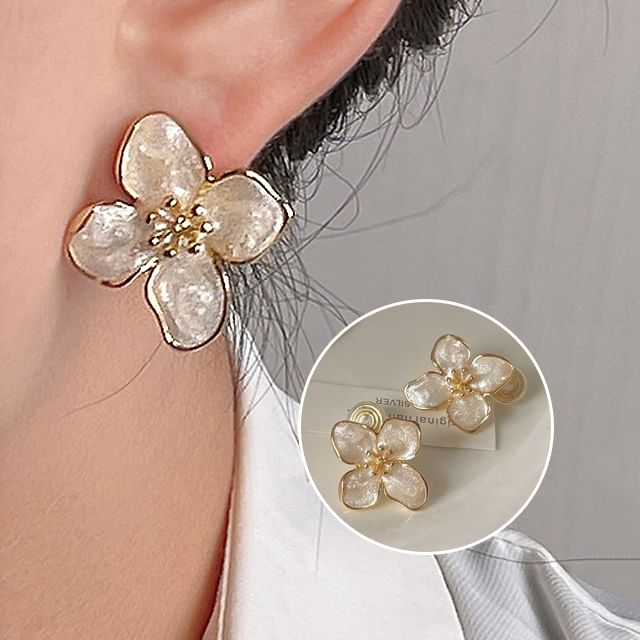 Glaze Floral Alloy Cuff Ear