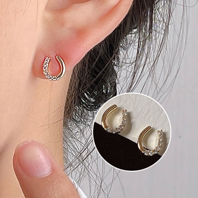 Ear Rhinestone Alloy Cuff