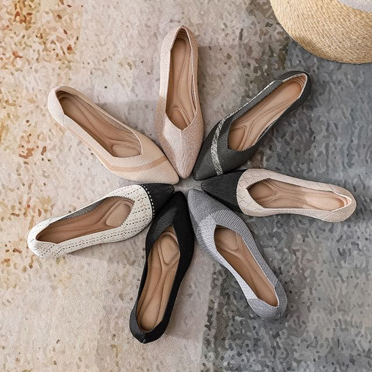 Wedge-Heel Pointed Woven Pumps