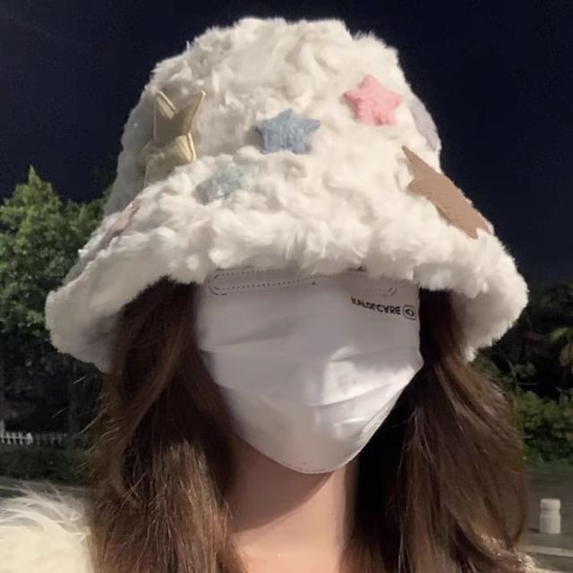 Hat Fleece Applique Bucket Star