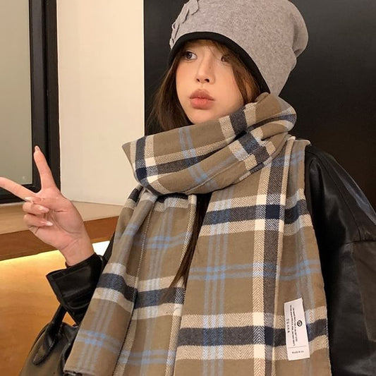 Scarf Houndstooth Tasseled