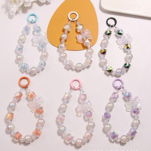 Bow Bead Acrylic Bag Charm