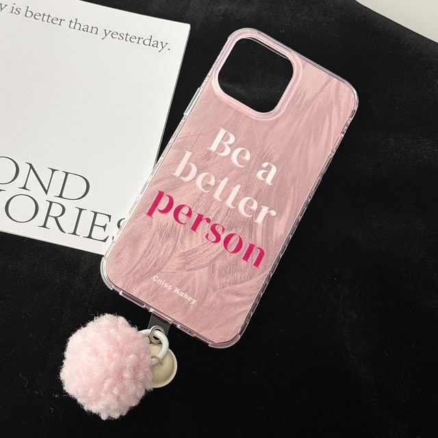 Lettering Case Bell Phone Pom