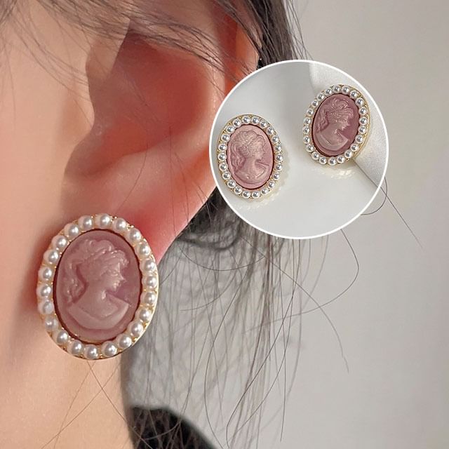 Faux Earring Face Pearl Clip-On