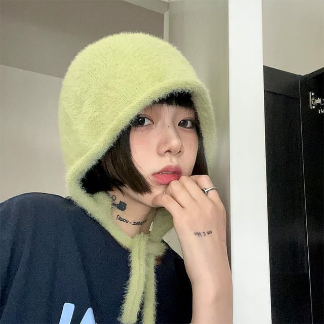 Plain Hat Knit Cloche