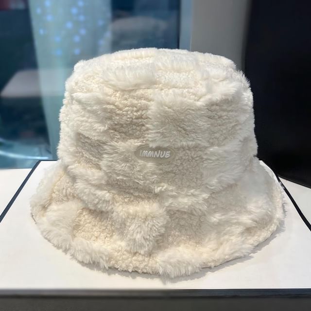 Bucket Hat Lettering Plaid