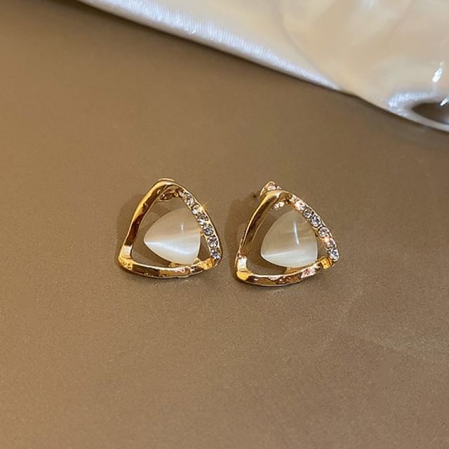 Earring / Faux Gemstone Stud Drop