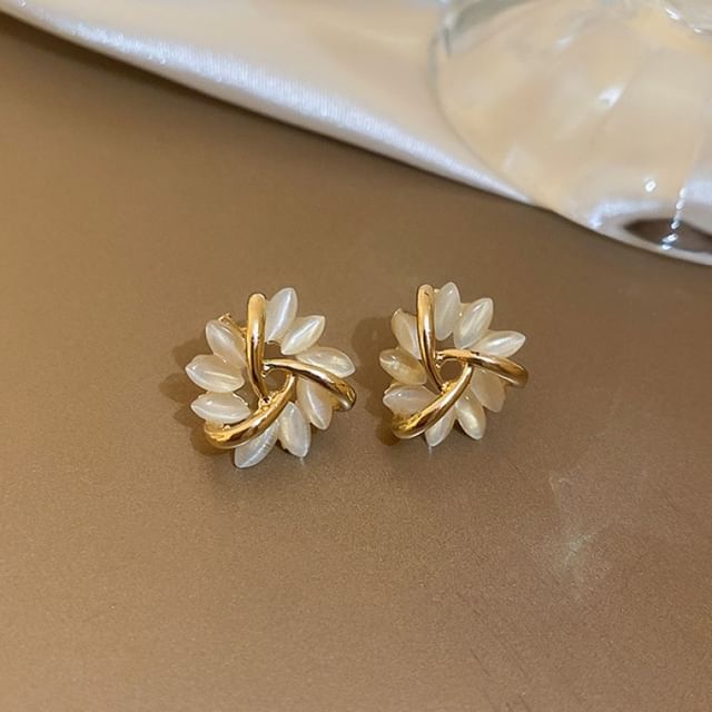 Earring / Faux Gemstone Stud Drop