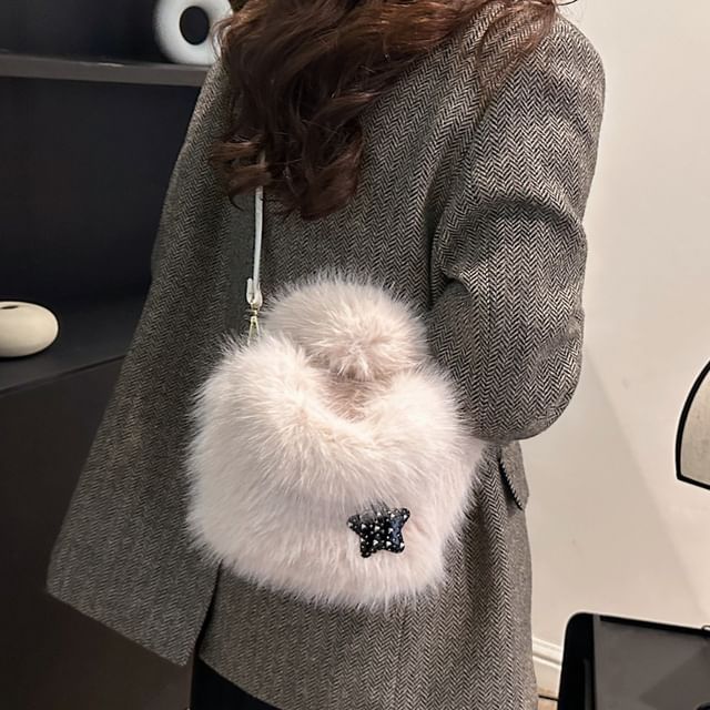 Fluffy Plain Crossbody Bag