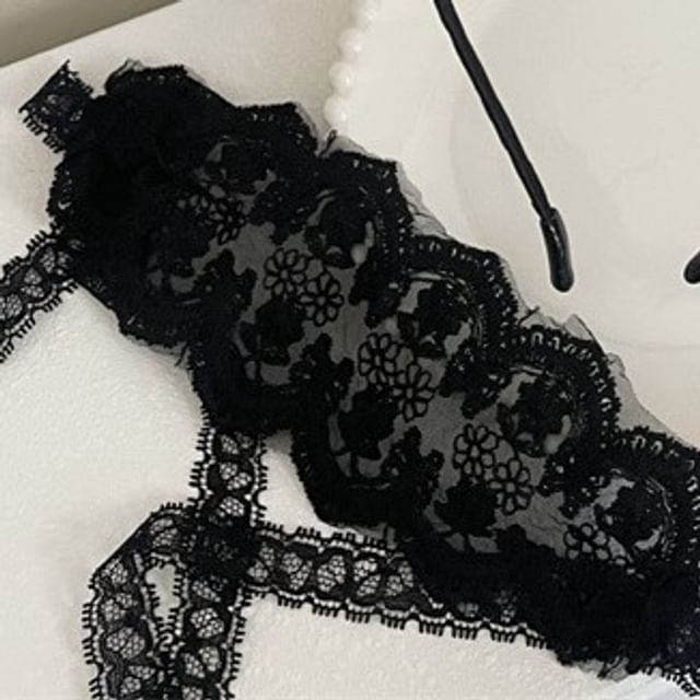 Rabbit Ear Lace Headband / Eye Mask