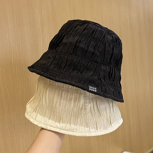 Hat Plain Ruched Cloche