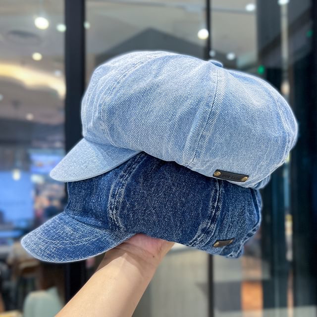 Denim Cap Newsboy Washed