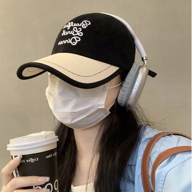 Cap Tone Lettering Two Embroidered Baseball