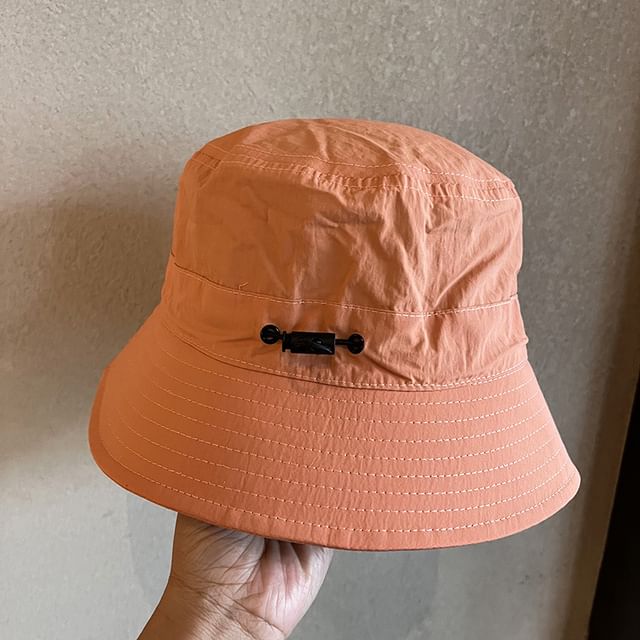 Bucket Drawstring Plain Hat