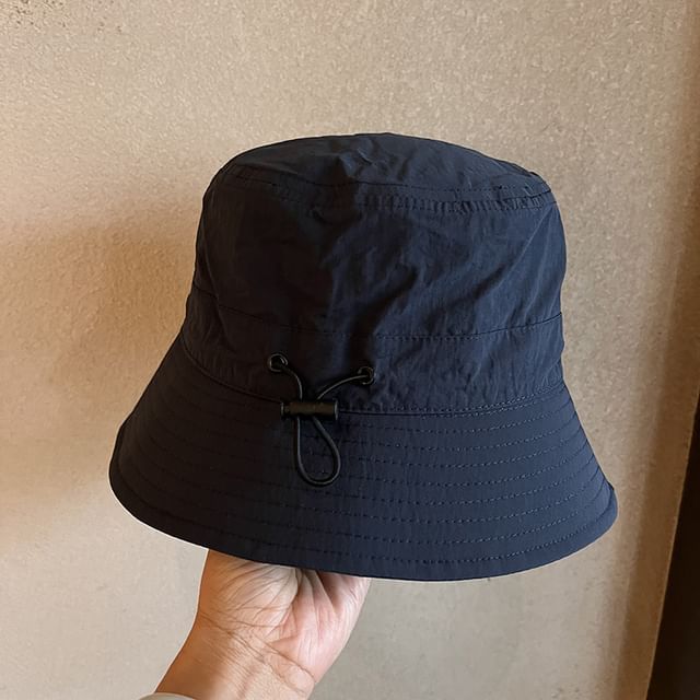 Bucket Drawstring Plain Hat