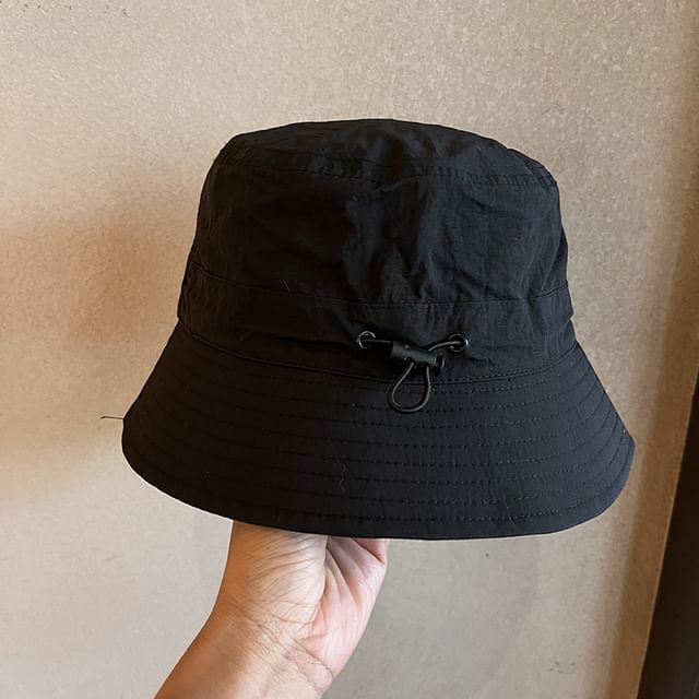 Bucket Drawstring Plain Hat