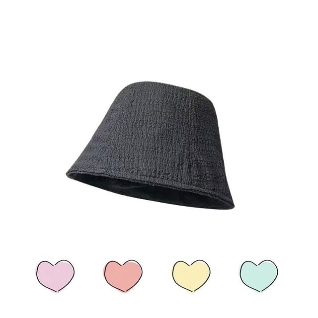 Hat Plain Textured Cloche