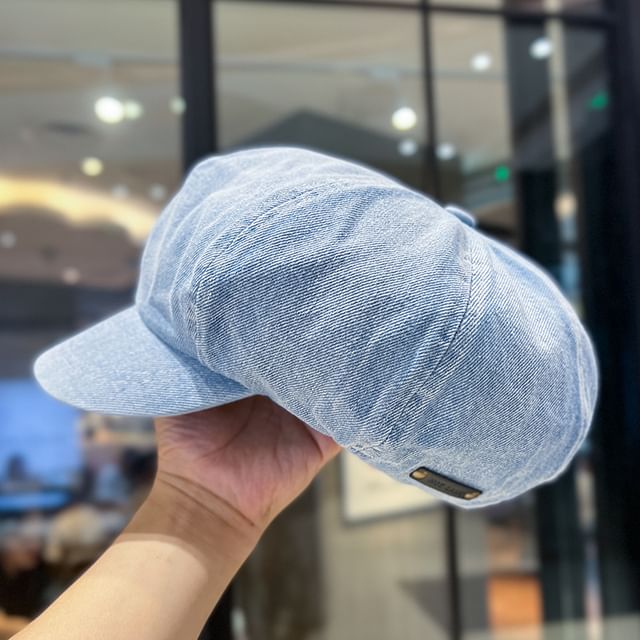 Denim Cap Newsboy Washed