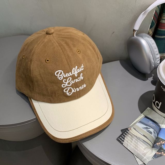 Cap Tone Lettering Two Embroidered Baseball