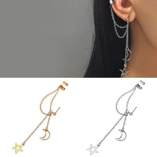 Cuff Alloy Pendant Star Ear Moon