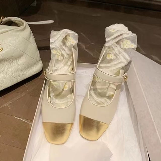 Cap-Toe Mary Jane Shoes