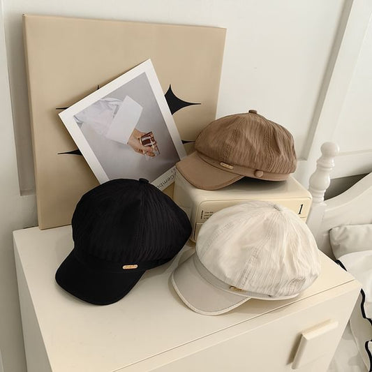 Newsboy Plate Metal Cap