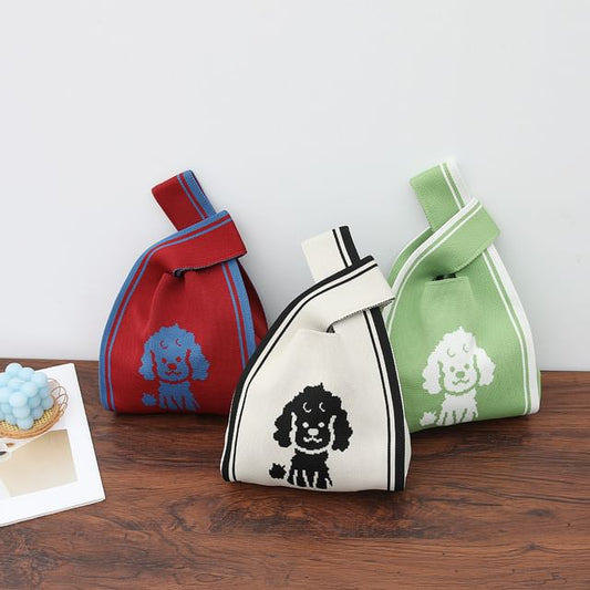 Tote Dog Bag Knit Jacquard
