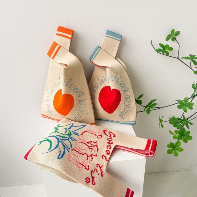 Patterned Bag Tote Knit