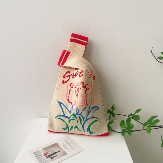 Patterned Bag Tote Knit